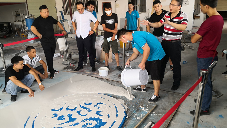 无机磨石白色摊铺 无机磨石白色摊铺