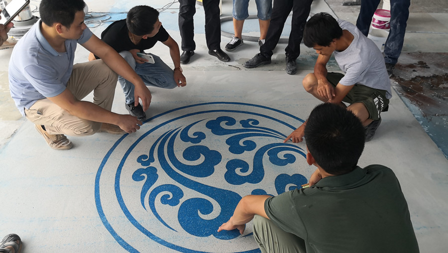 无机磨石开面后效果图 无机磨石开面后效果图