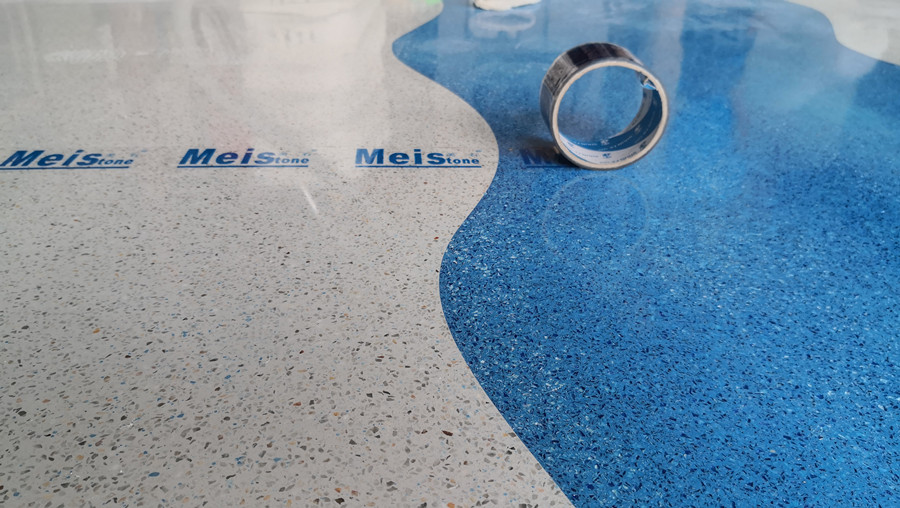 无机磨石完工效果图 无机磨石完工效果图