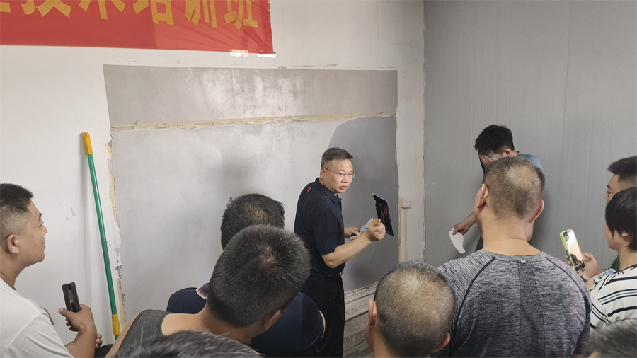 微水泥批刮演示 微水泥批刮演示